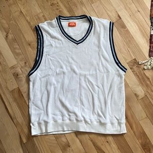 waffle knit sweater vest